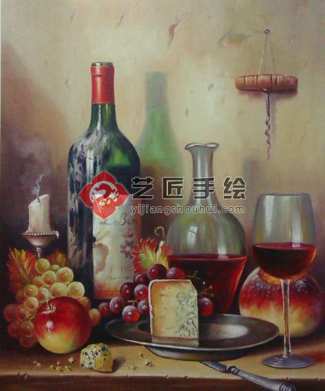 葡萄酒 水果 蠟燭